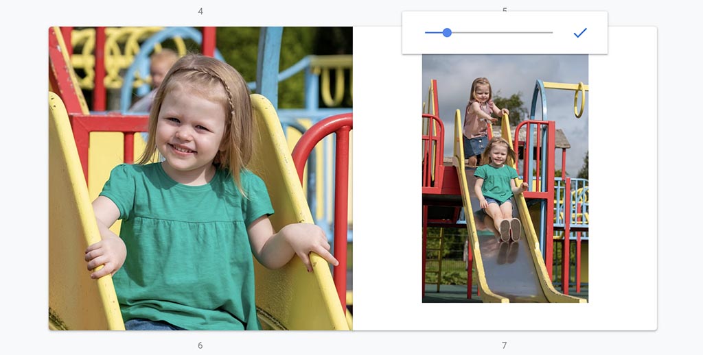 Crop images in Google Photo Books